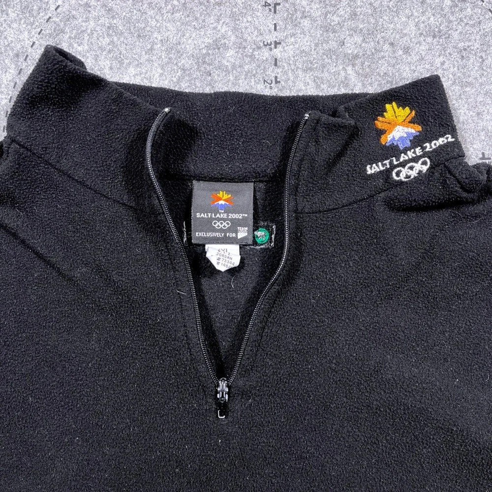 Vintage 2002 Salt‎ Lake City Olympics Zip Up Turtleneck Jacket Mens XXL Black
